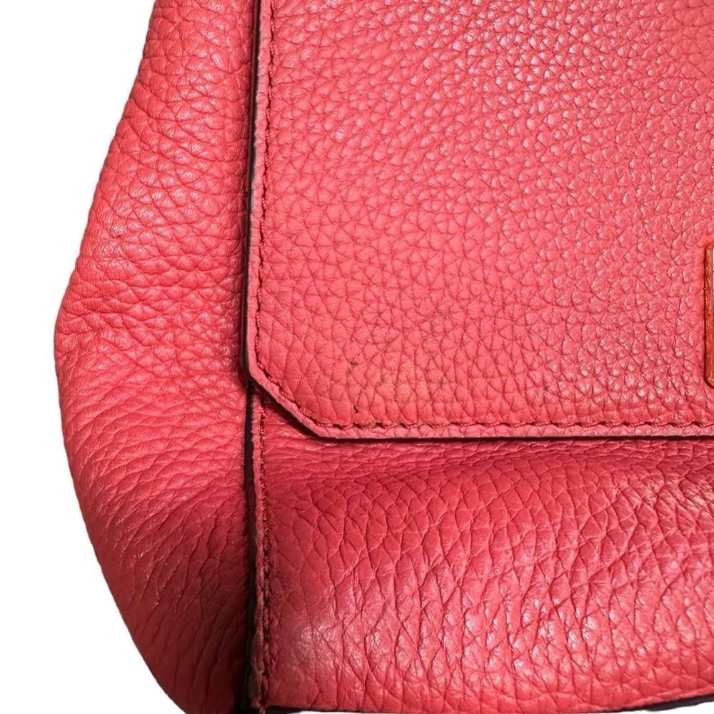 Michael Kors Callie Pebbled Pink Leather Top Handle Purse Satchel Bag No Strap - Picture 10 of 14